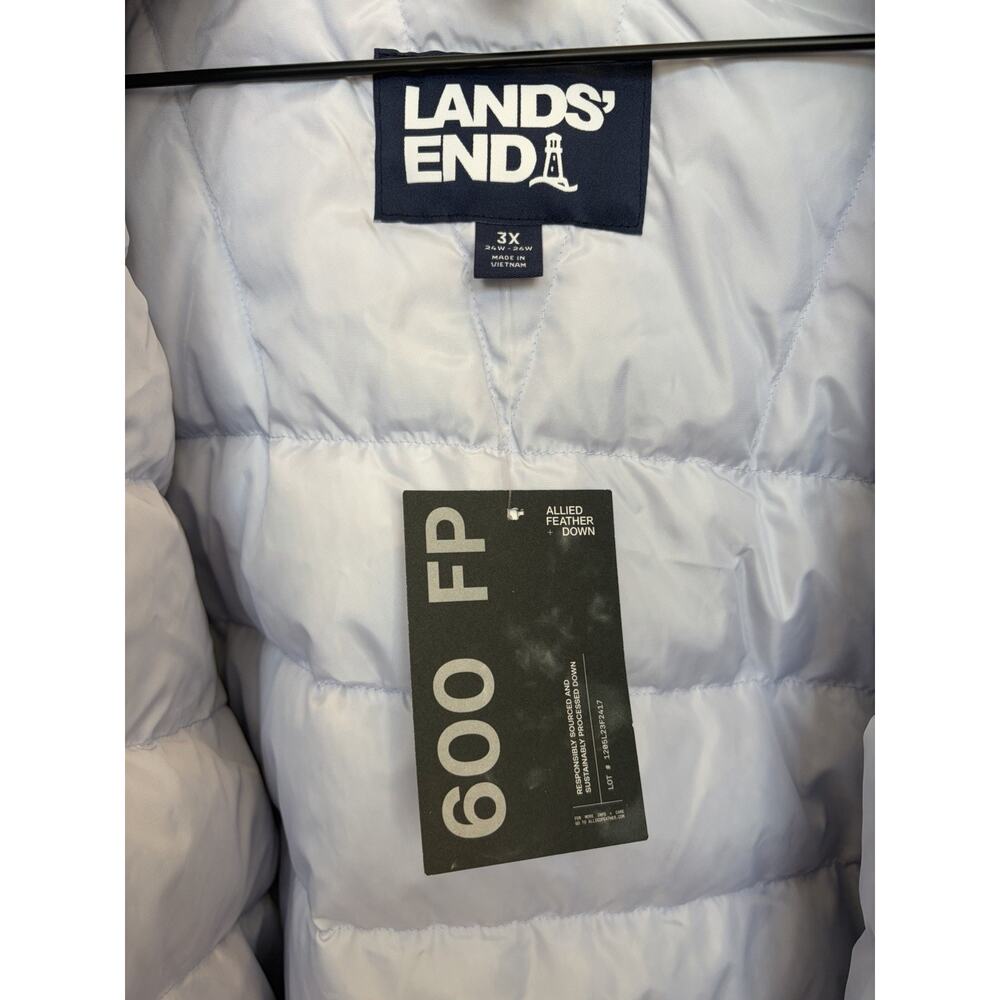 NWT Lands' End Women's 3X Expedition Faux Fur Hooded Down Parka Coat - Picture 6 of 16